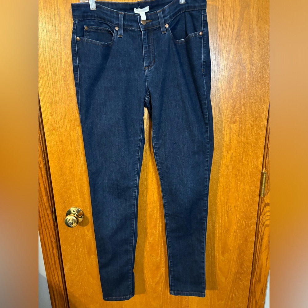 Women's EILEEN FISHER Jeans Dark Blue Size 8 EUC skinny jeans